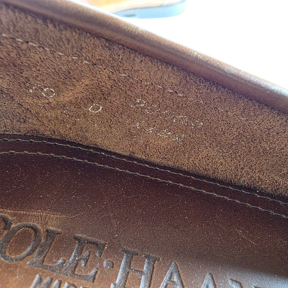 Cole Haan Men's 7 Brown Leather Tassel Kiltie Loafers Made in USA - Picture 4 of 11